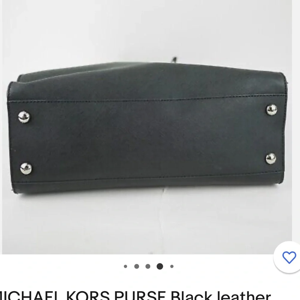 MICHAEL KORS HAMILTON BAG LEATHER DROP CHAIN STRAPS ,SILVER  MK BRILLIANT LOCK - Picture 12 of 15